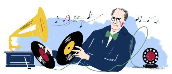 エミール・ベルリナーとは誰？レコード盤蓄音機の発明者をGoogleロゴで祝う